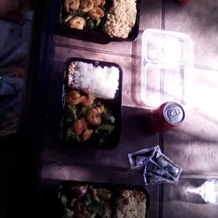 a variety of food items