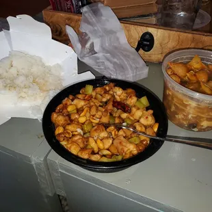 Hot &amp; Sour soup and Kung Poa Chicken