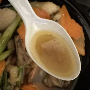 This was the oil the "C17. Thai Lemongrass Chicken" was swimming in