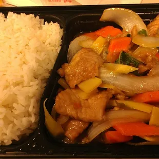 Thai basil pork lunch.  Always a winner.