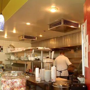 our chef cooking our food