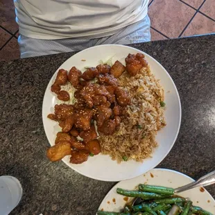 Orange Chicken Lunch Special with egg fried rice