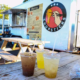 Lemongrass Peach Tea  Strawberry Green Ice Tea  Ice Tamarind Juice