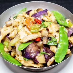 Thai Spicy Eggplant with Chicken