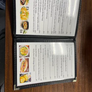 the menu