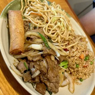 09.04.24 Combination Dinner Plate - Mongolian Beef $15.95