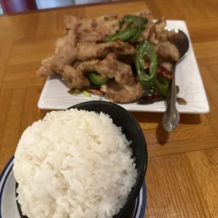 Salt and pepper and pork