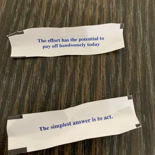 two pieces of paper with the words the effort has the potential to pay off handover today