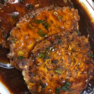 Egg Foo Young (amazing, the gravy is delicious!)