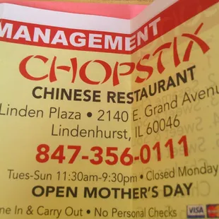 05/2015  * NEW OWNERS *