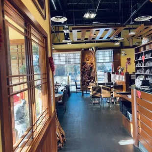 the inside of a coffee shop