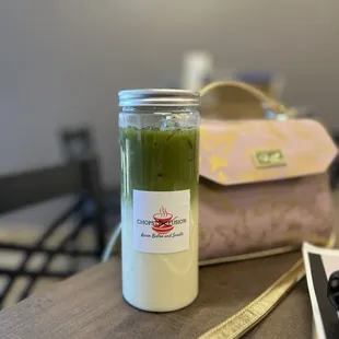 Jasmine matcha latte