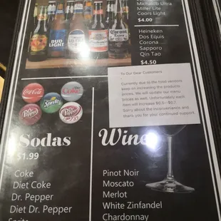 The beer and wine list +. Ohhhh Muscotto 3