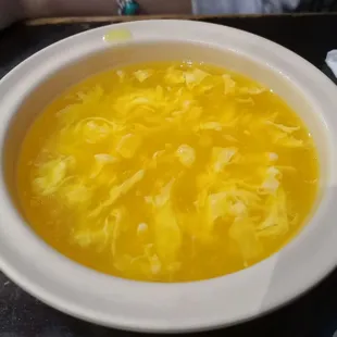 Egg drop soup with lunch special.