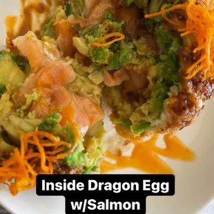 Inside Dragon Egg with Salmon