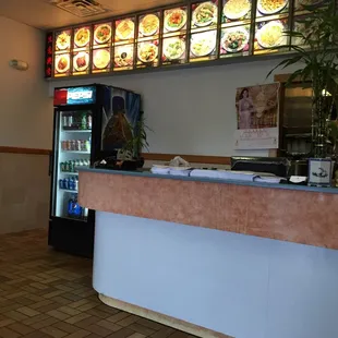 a view of the counter
