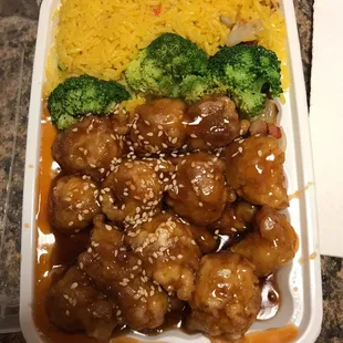 Sesame chicken combo. It&apos;s delicious!