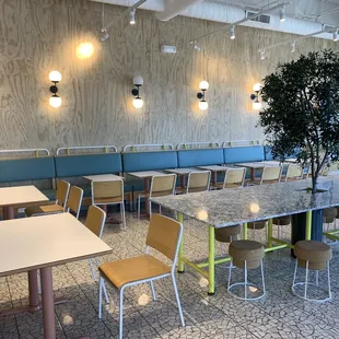 Bright and clean seating area