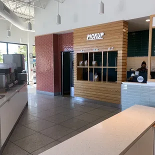 Convenient pickup window