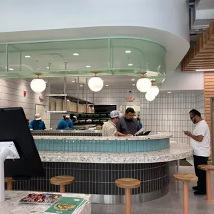 Bar seating available and you can watch them make salads while eating I guess