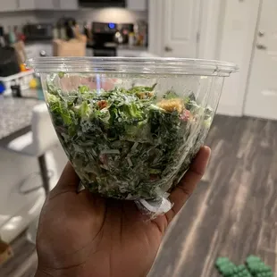 Caesar kale salad