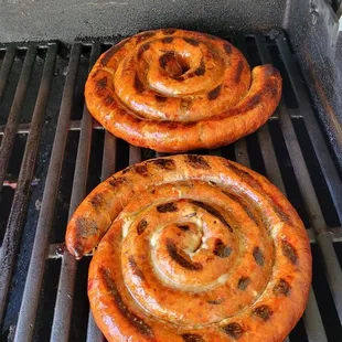 Habanero chorizo and regular chorizo