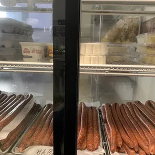 Three different chorizo: regular, habanero, and spicy! Plus cheese and sour cream, eggs and salsas!!