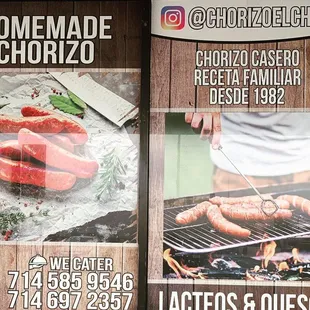 Chorizo El Chino bringing homemade recipes to your home! Come check us out!