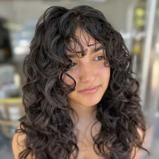 Textured hair curly hair haircut @barbergirl559