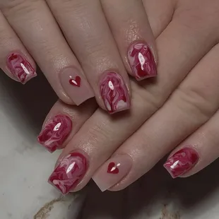 Valentine's Day nail art