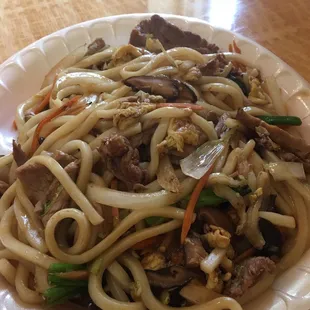 Beef Udon noodles