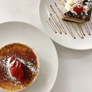 Brulee and opera cake