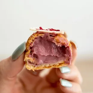 Raspberry Cream Puff