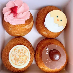 Strawberry Milkshake; Coconut Mango; Salted Caramel; Vanilla.