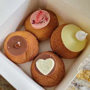 Rose (3.5 stars), Lemon (4 stars), Salted Caramel (4 stars) and Passionfruit (5 stars)