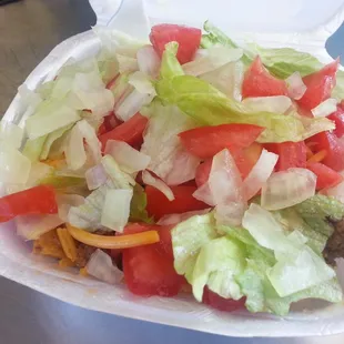 Tuesday - Taco Salad day.  This pic doesn't do this item justice - absolutely delicious
