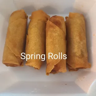 spring rolls in a container
