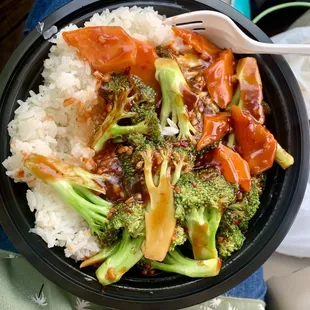Broccoli with garlic sauce lunch special