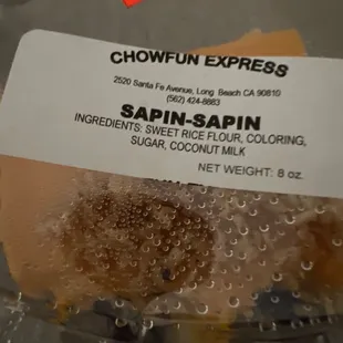 Bought two containers of this sapin-sapin.  I didn't like it because it, it taste licoricy....disappointed!