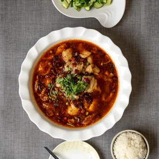 Braised Fish in Spicy Chili Broth