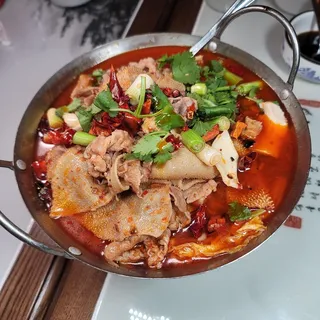 Braised Bloodcurd in Chili Broth