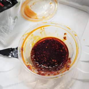 Chili oil upon request