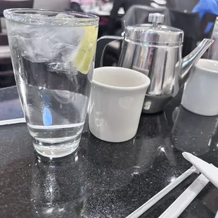 Ice Water w/lemon and Jasmine Tea (Delicious)