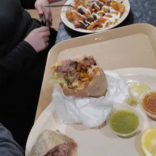 Birria Fries and Asada Fries Burrito