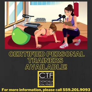 Personal Training Available!