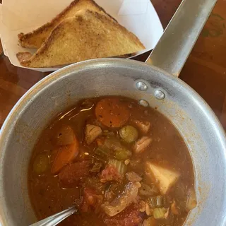Full Pot of Seafood Chowder