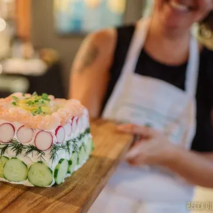 Smörgåstårta. A savory sandwich cake that hails from Sweden. It's the perfect fare for parties and brunches.