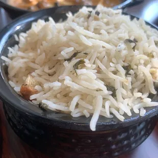 Plain white rice