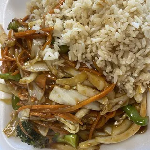 Hunan vegetables with rice.