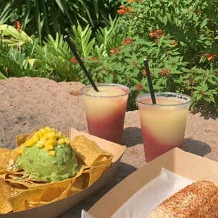 Guac, elote, and 2 fiestas